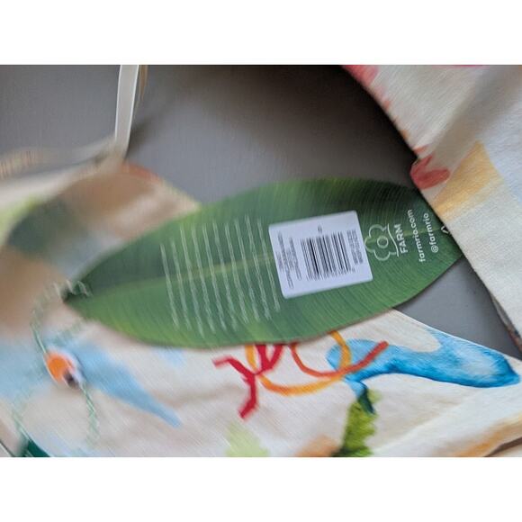 NWT Farm Rio Copacabana Linen Blend Cutout Midi Dress size S #1F460 - Picture 10 of 13